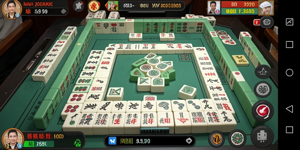 Tampilan gameplay 66D yang menarik dengan ubin Mahjong berwarna-warni.
