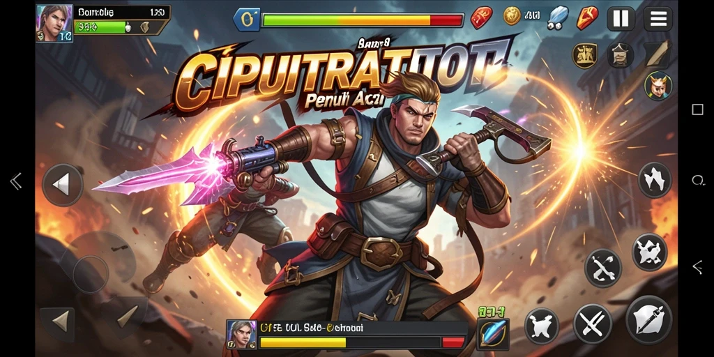 Gameplay seru CIPUTRATOTO dengan pertarungan yang intens.