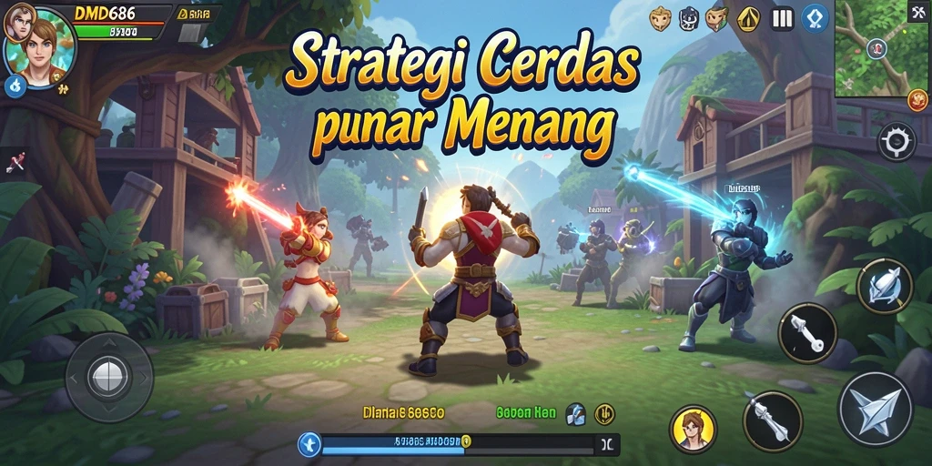 Tampilan gameplay strategi yang seru dan menantang di DMD686.