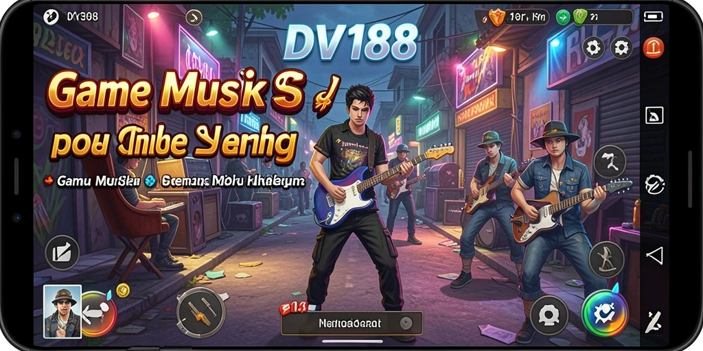 Screenshot gameplay seru di DV188 dengan berbagai lagu.