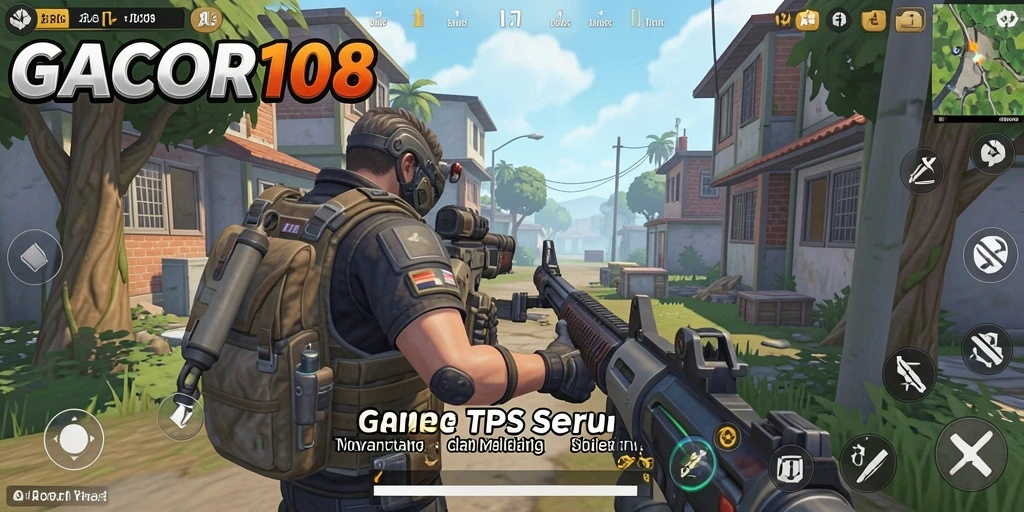 Screenshot utama GACOR108 menampilkan gameplay TPS yang mendebarkan.
