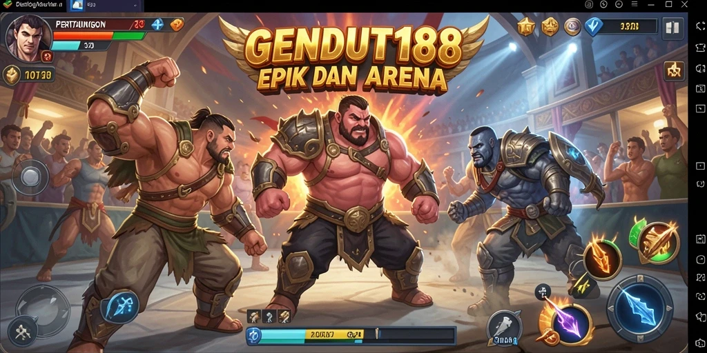 Tangkapan layar GENDUT188 menampilkan aksi pertarungan yang intens dan grafis menawan.