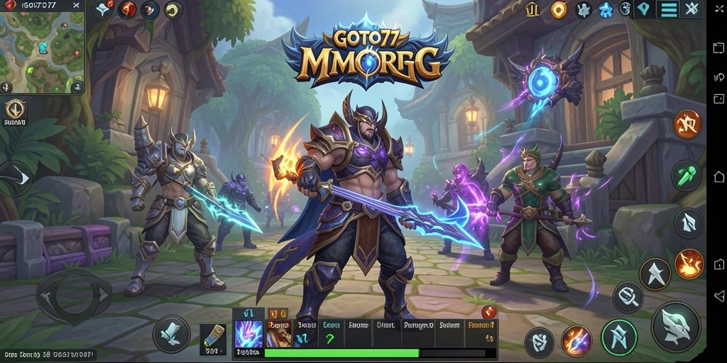 Tampilan gameplay menakjubkan di GOTO77 dengan grafik RPG yang memikat.