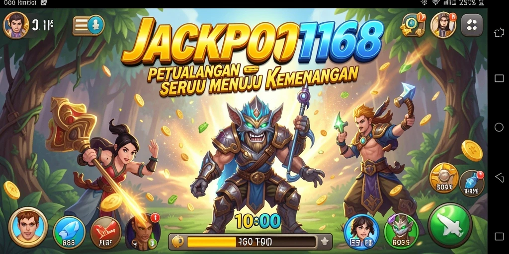 Gameplay JACKPOT168 yang seru dengan aksi petualangan yang mendebarkan.