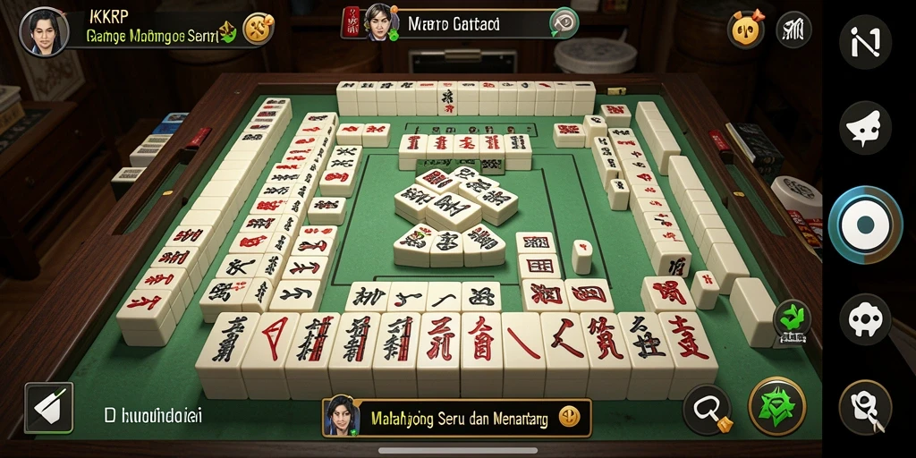 Tampilan gameplay Mahjong yang menawan dan seru di KKRP.