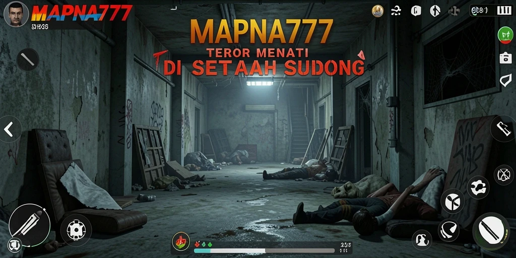 Screenshot MAPNA777 menampilkan gameplay yang mencekam dan atmosfer horor.