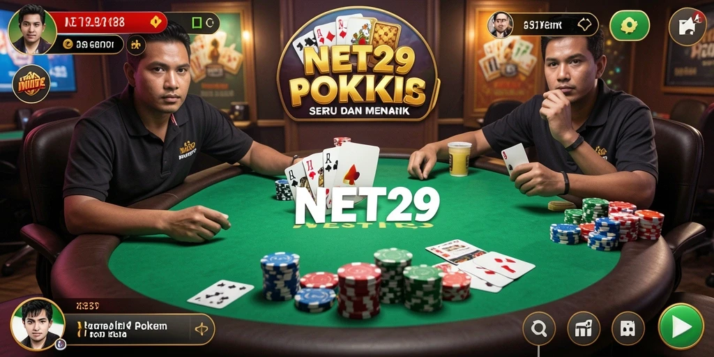 Tampilan gameplay NET29 yang mendebarkan dan penuh strategi Poker.